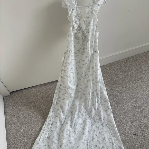 V-neck organic cotton floral dress - Picture 3 of 4